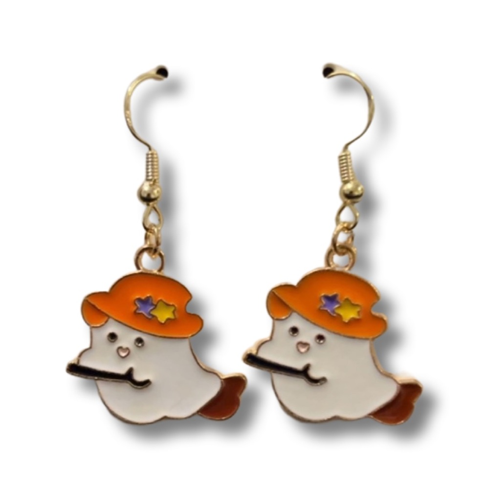 🔵Handmade Adorable Ghost Earrings👻